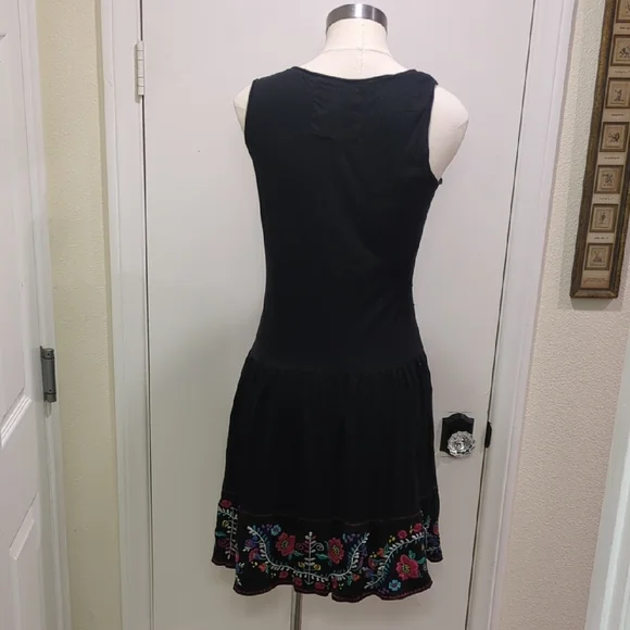 Vintage Johnny Was Tank Dress With Full Skirt And Embroidery. Size Small. - Picture 3 of 9